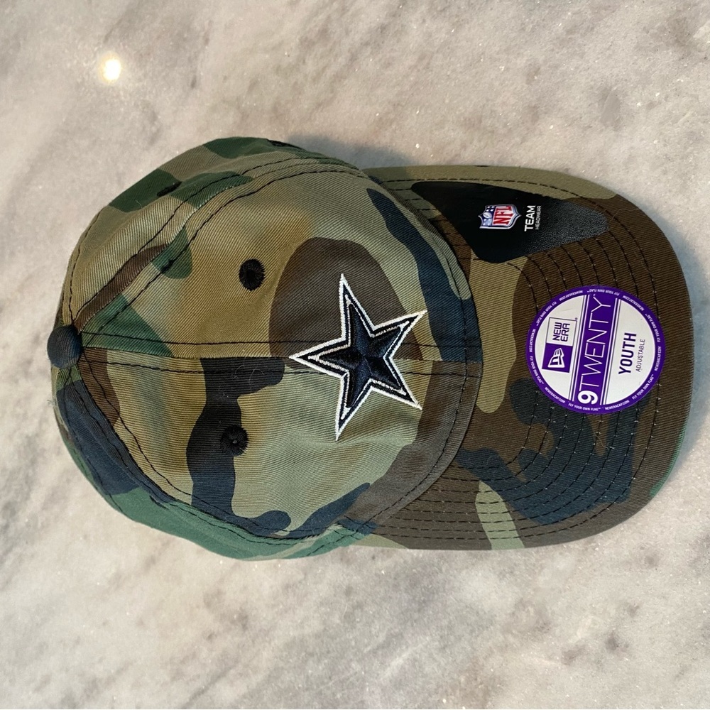 New Era NFL Cap Camouflage Ball Cap Youth ball hat metal clasp green - Picture 7 of 9
